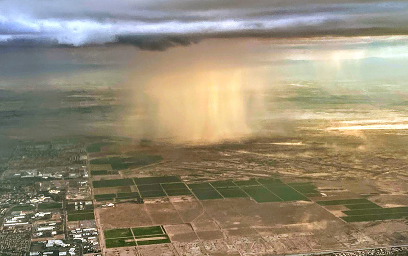 Imagen:  Chubasco de monzón sobre Chandler, Arizona. Imagen de la colección personal del autor